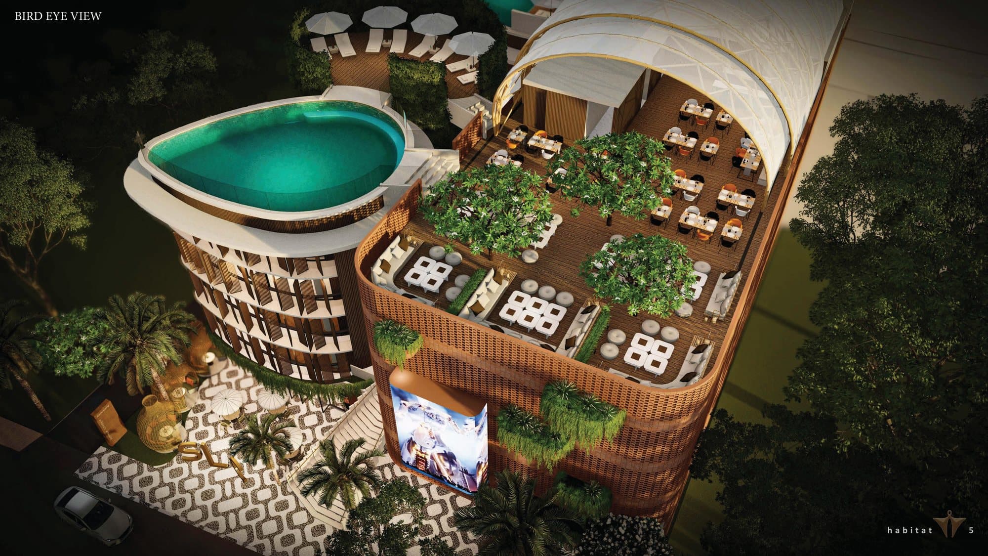Bird Eye View — Rooftop Restaurant, Infinity Pool & Event Canopy